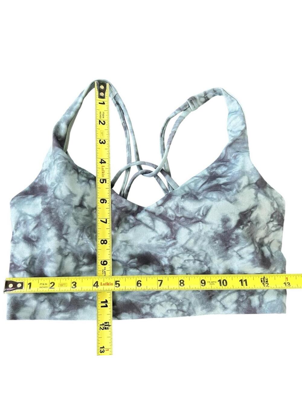 ATHLETA solace printed cross back sports athletic bra size small New - Picture 3 of 4